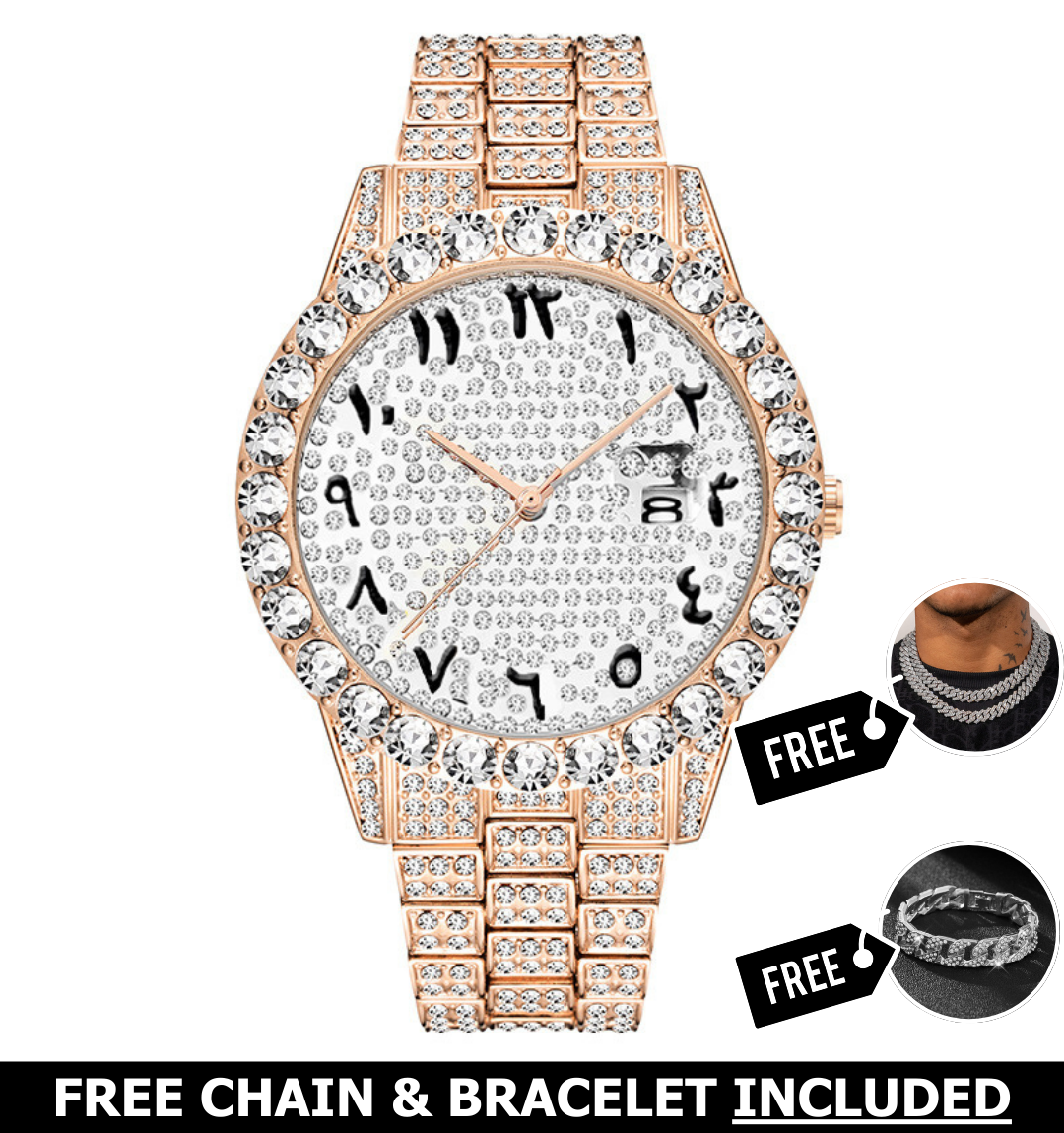 Jade Iced Out Watch