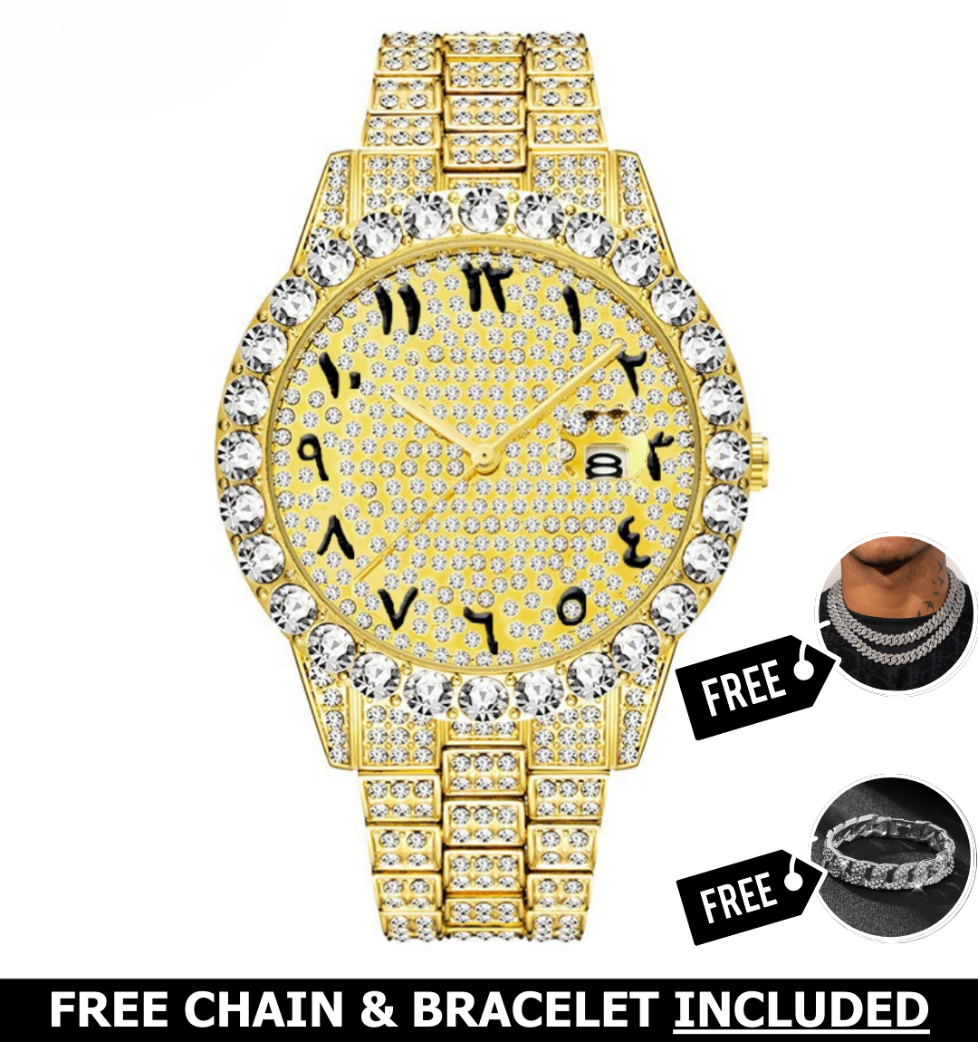 Jade Iced Out Watch