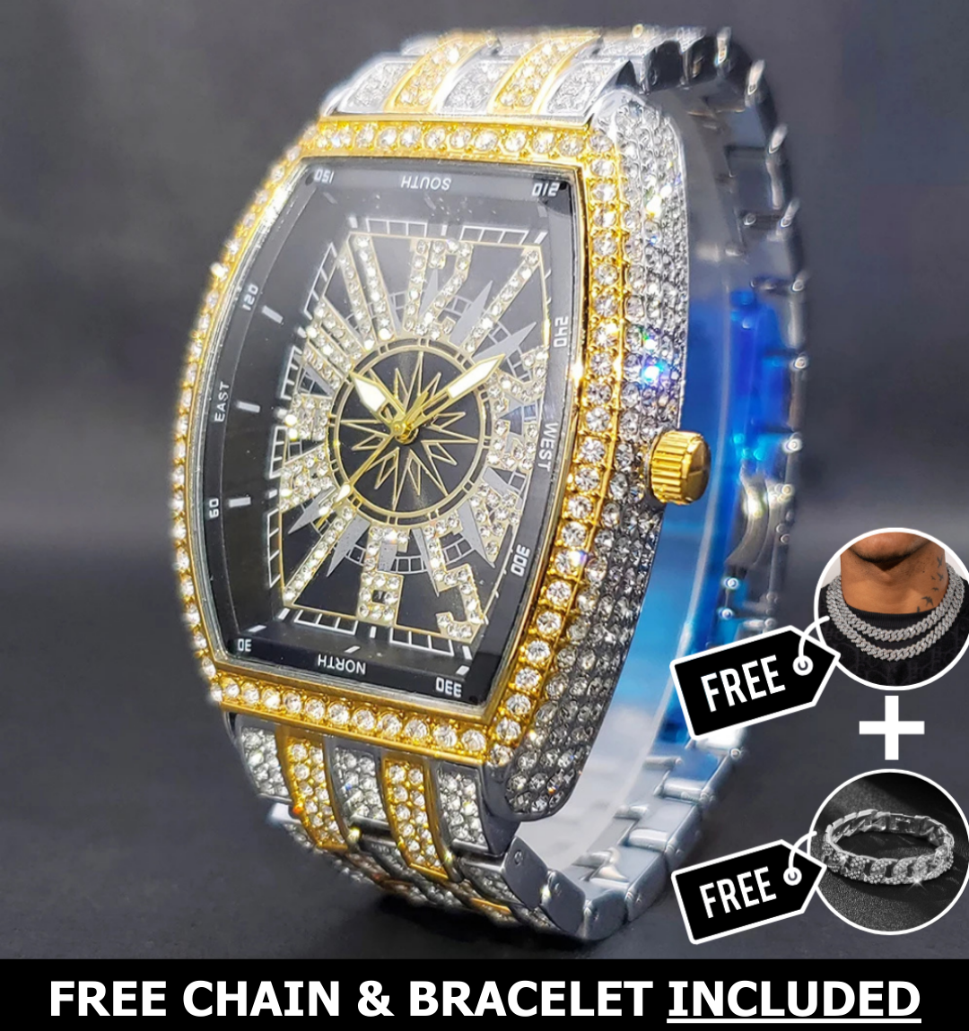 Noir Iced Out Watch