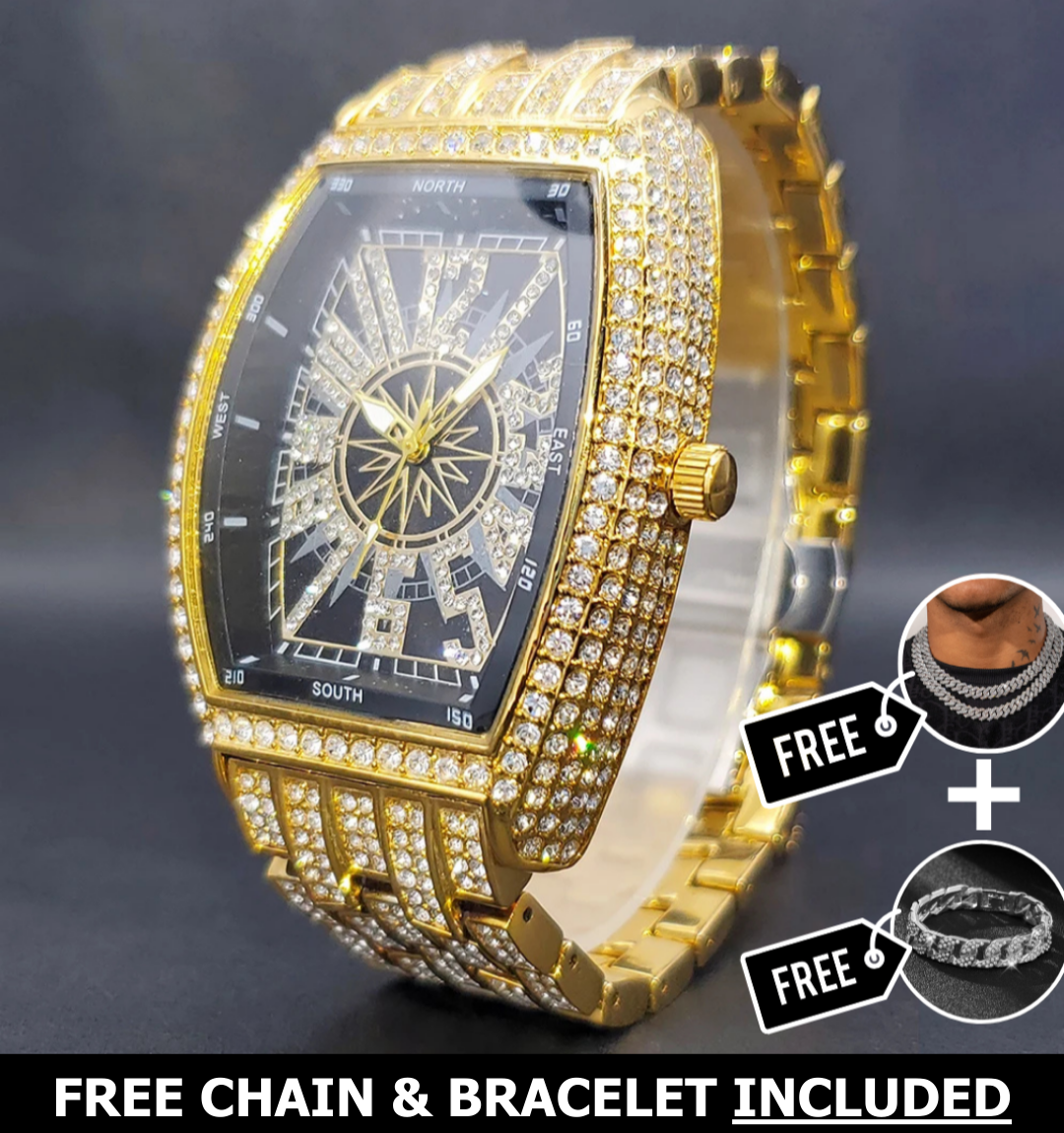 Noir Iced Out Watch