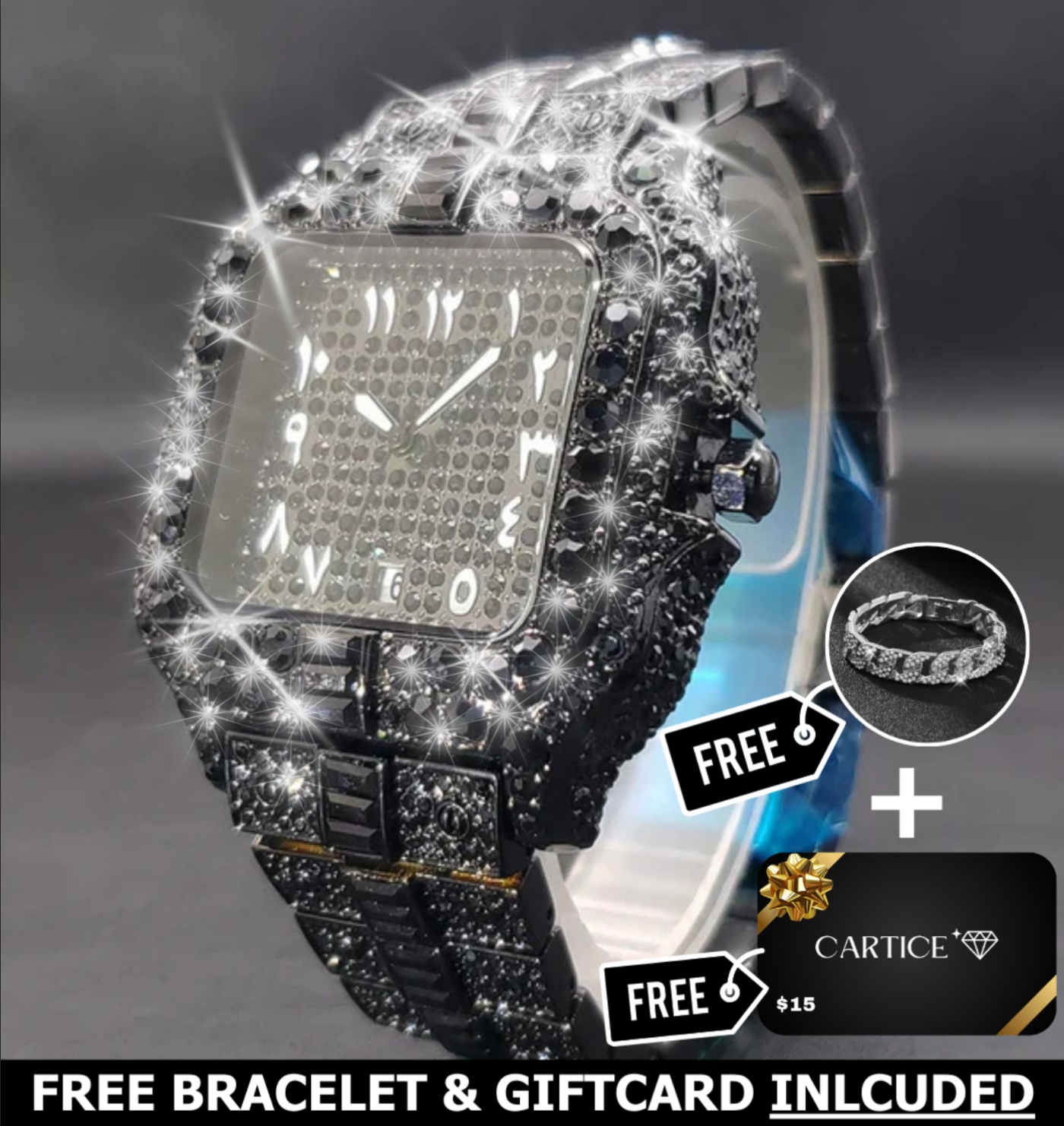 Arabic VVS Iced Out Watch