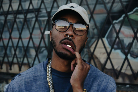 silver grillz in mouth