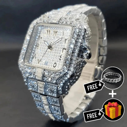 Arabic Iced Out Watch