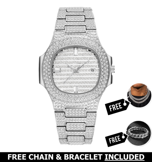 Citrine Iced Out Watch