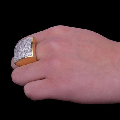 Oval Square Iced Out Ring - Cartice™LuxuryJewelryGoldSilverWatchBraceletNecklaceChainIced-outCubanMoissaniteTarnish-freeStainlessDurablePremiumShinePlatedStatementDiamondAffordable