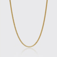 MICRO CUBAN CHAIN 3MM - Gold