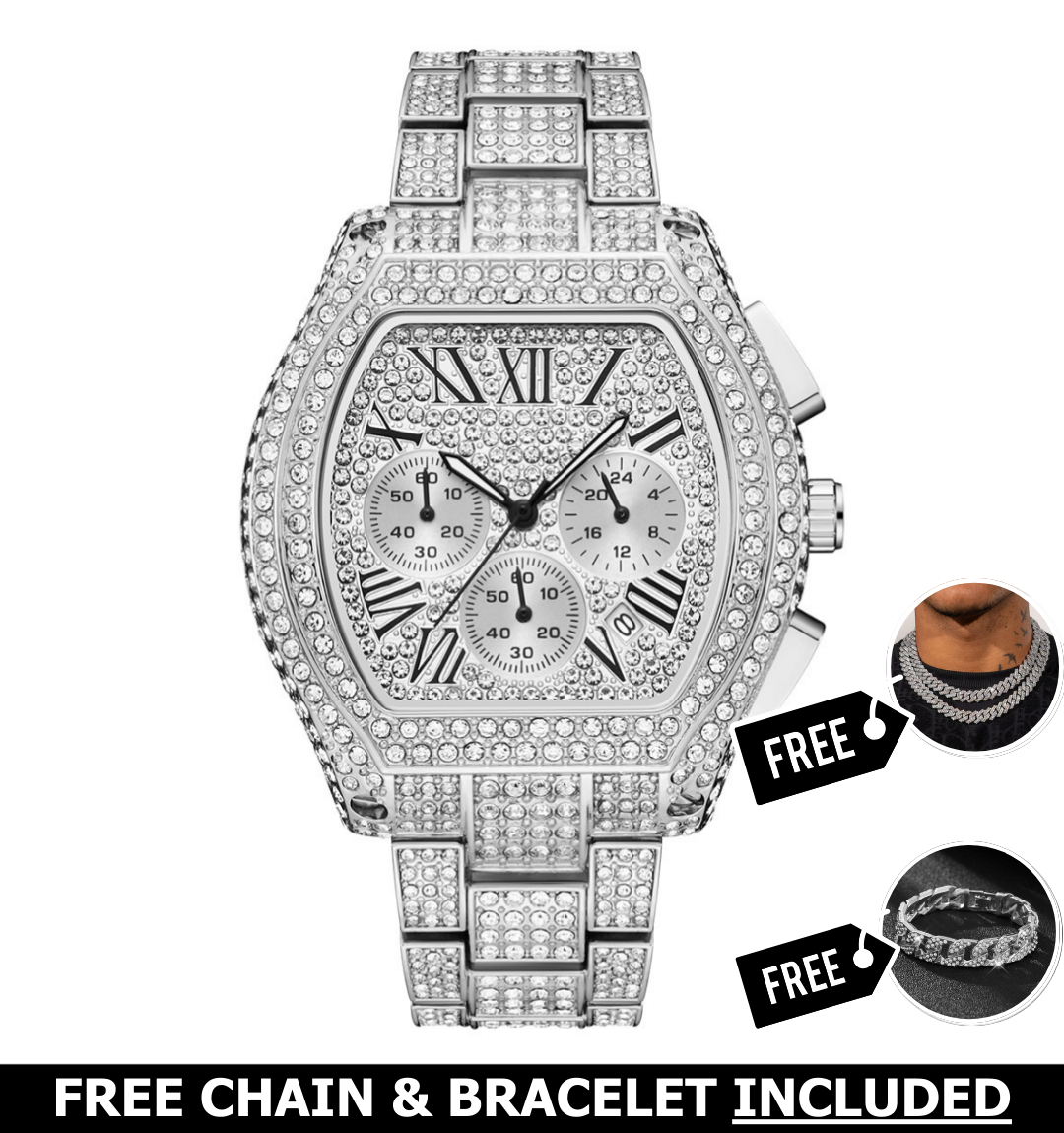 Viking Iced Out Watch