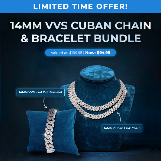 14MM VVS Cuban Chain & Bracelet Bundle
