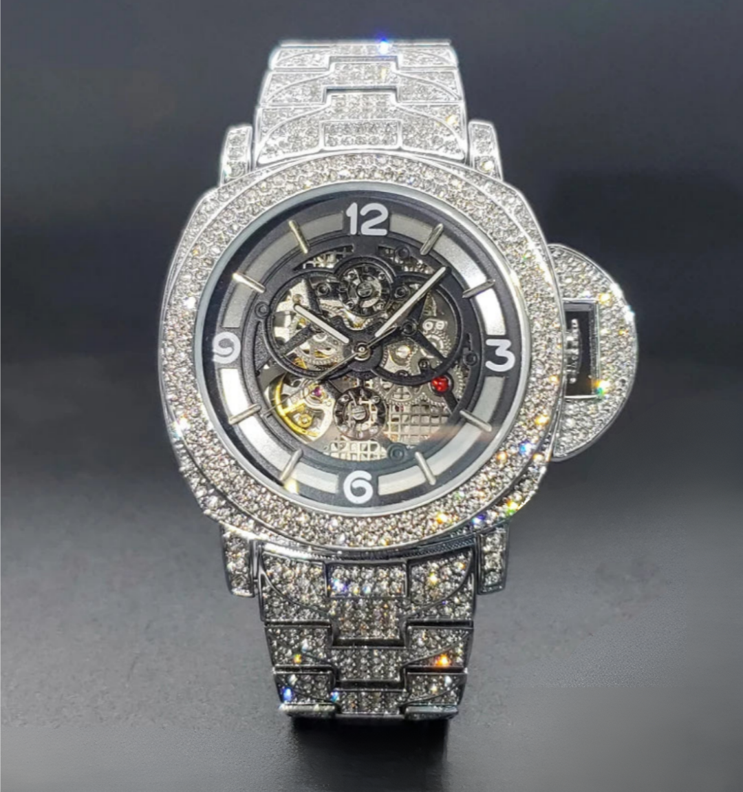 Chrysalis Skeleton Iced Out Watch