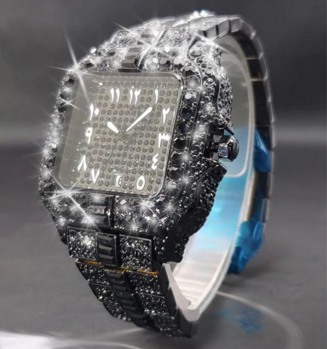 Arabic Iced Out Watch
