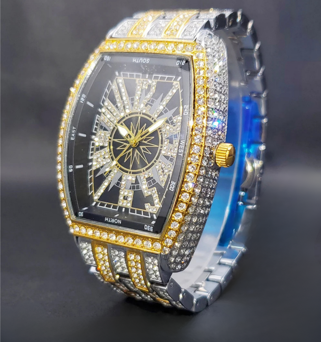 Noir Iced Out Watch