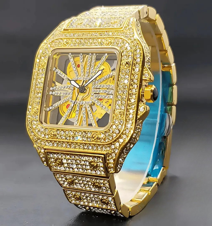 Skeleton Iced out Watch