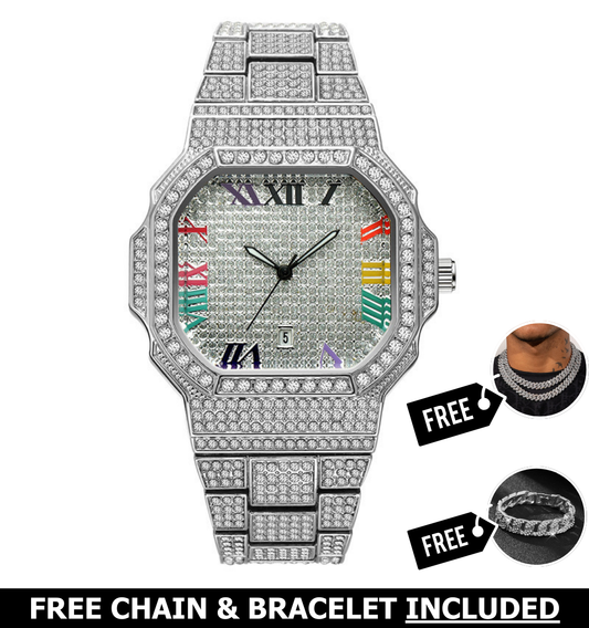 Prestige Rainbow Iced Out Watch