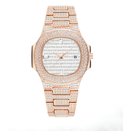 Citrine Iced Out Watch
