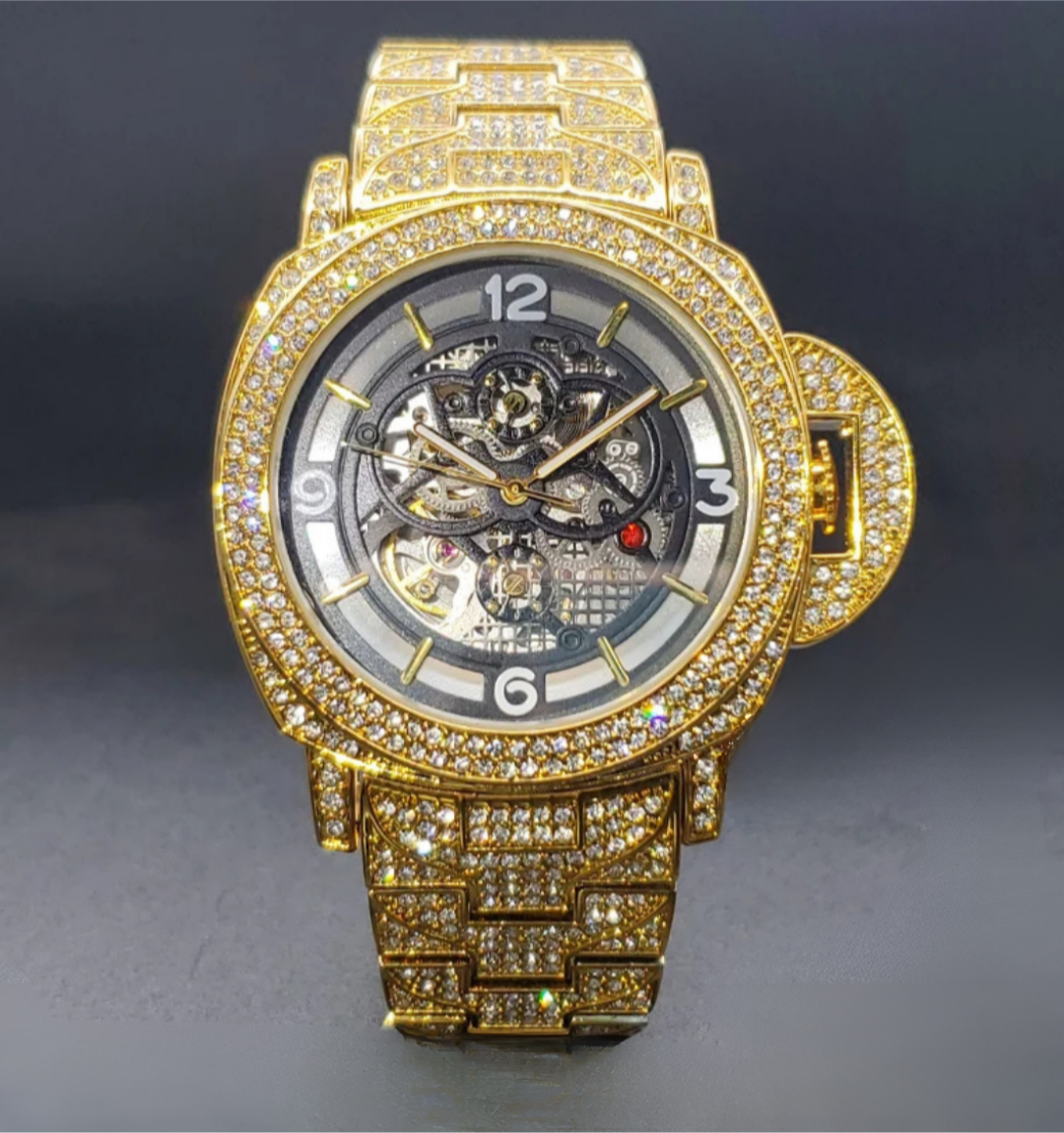 Chrysalis Skeleton Iced Out Watch