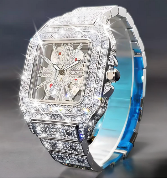 Skeleton Iced Out Watch