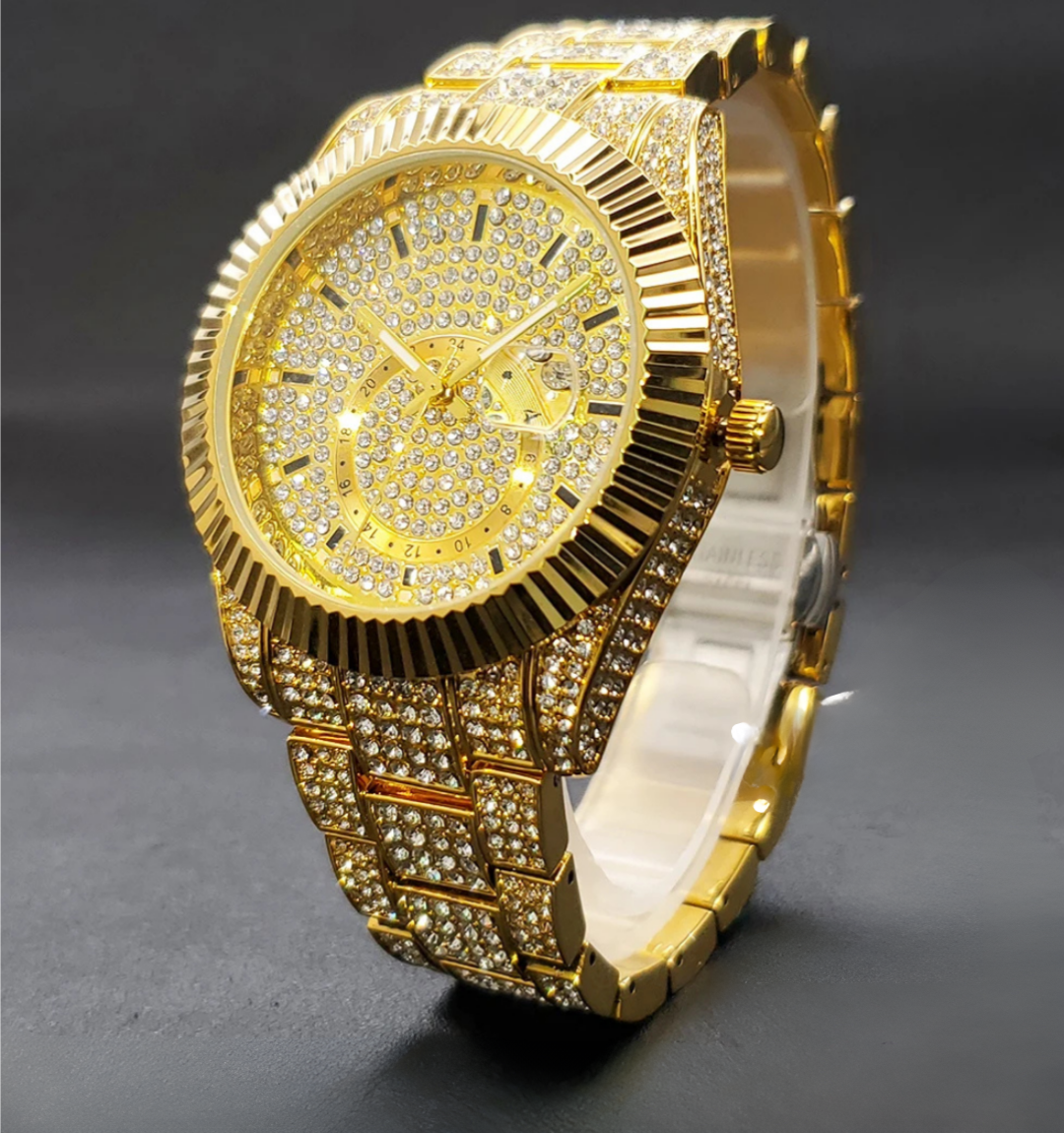Chrono Iced Out Watch