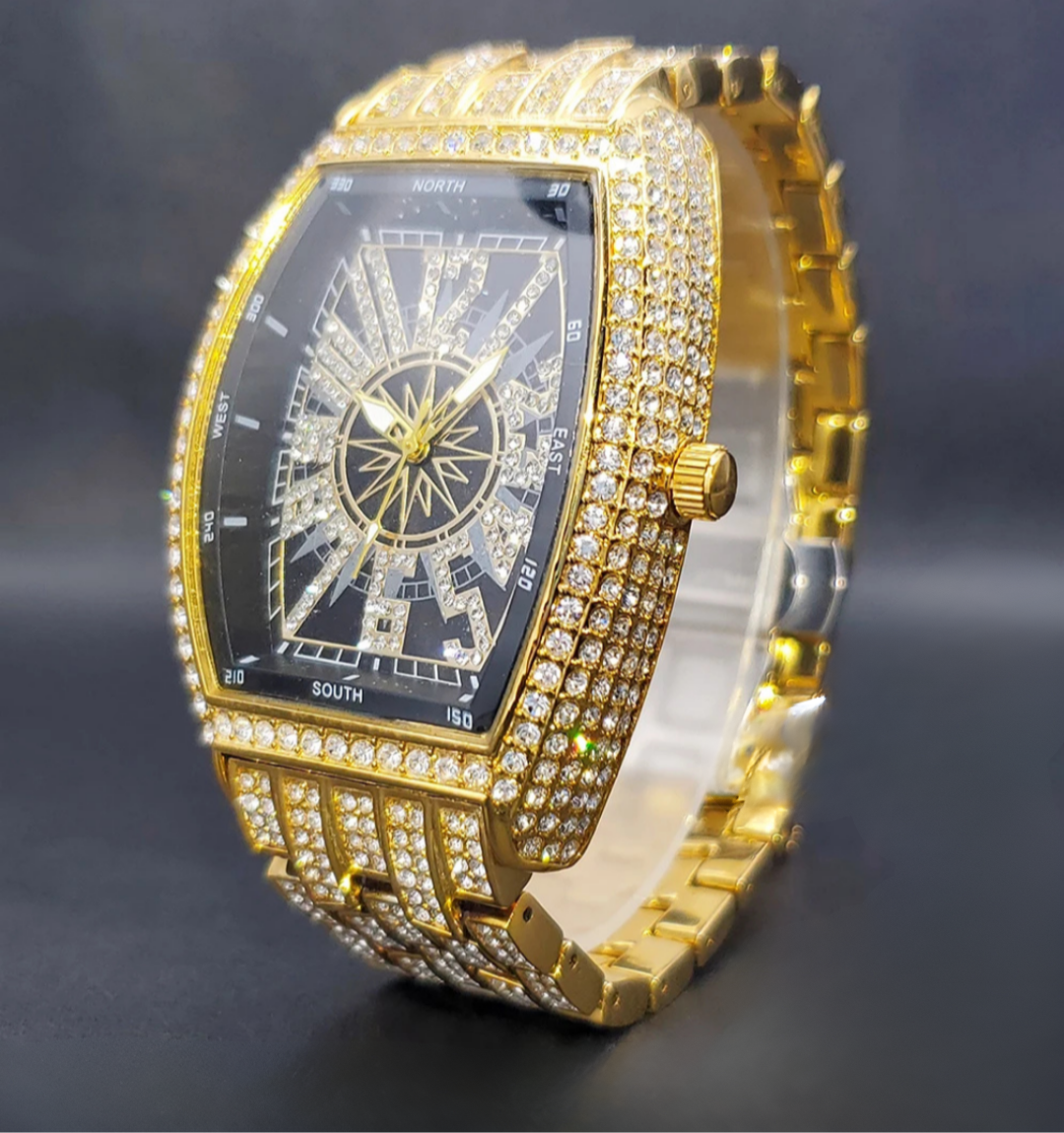 Noir Iced Out Watch