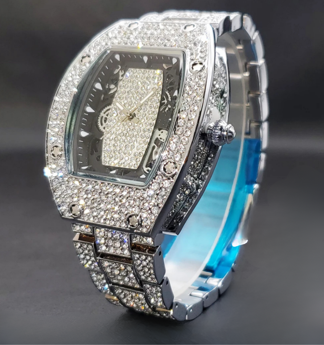 Tonneau Iced Out Watch