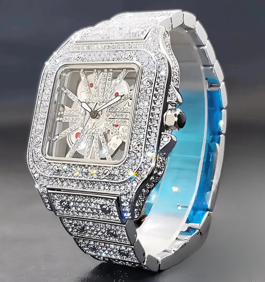 Skeleton Iced out Watch