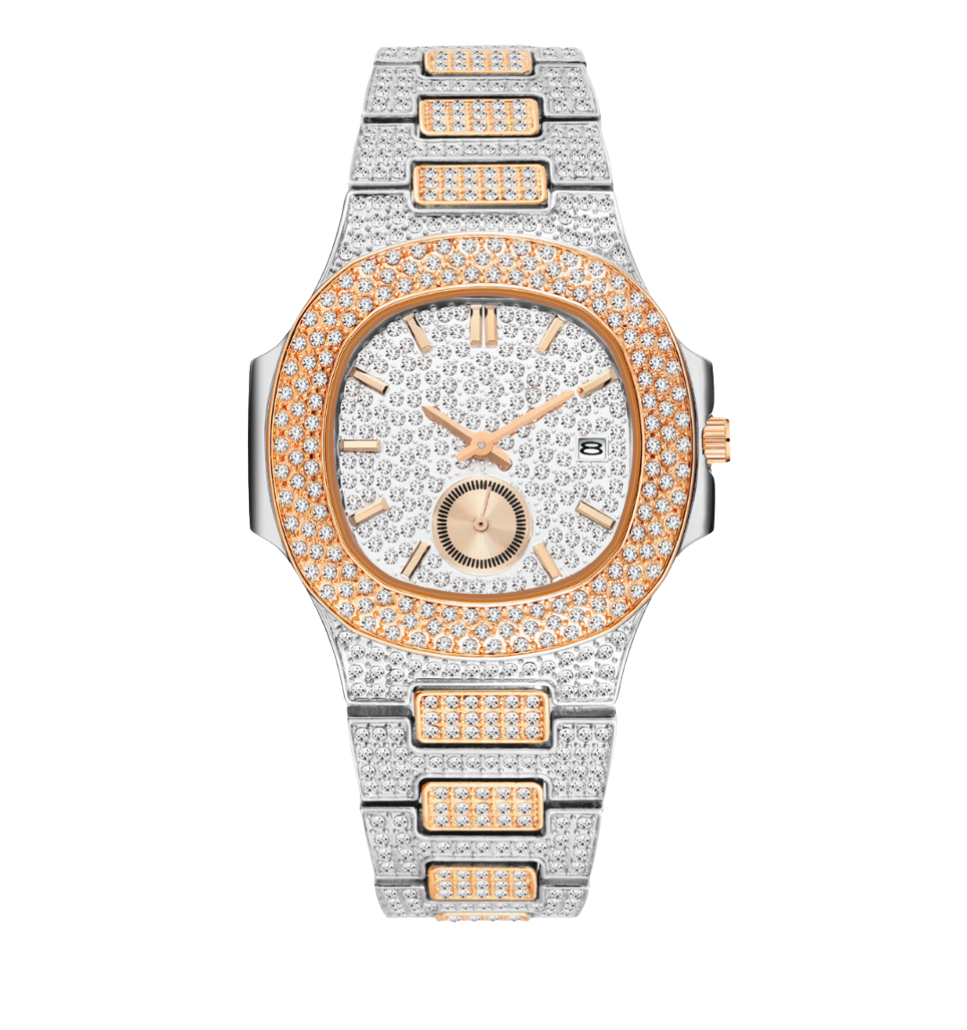 Citrine Iced Out Watch