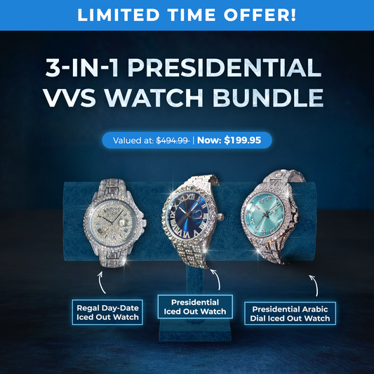 3-in-1 Presidential VVS Watch Bundle