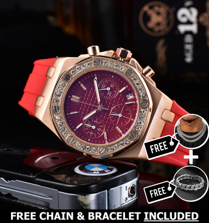 Royale Ice Bezel Chronograph Watch