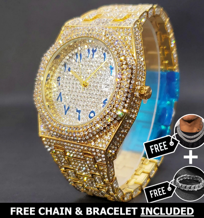 Royale Arabic Iced Out Watch
