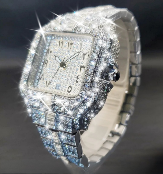 Arabic Iced Out Watch