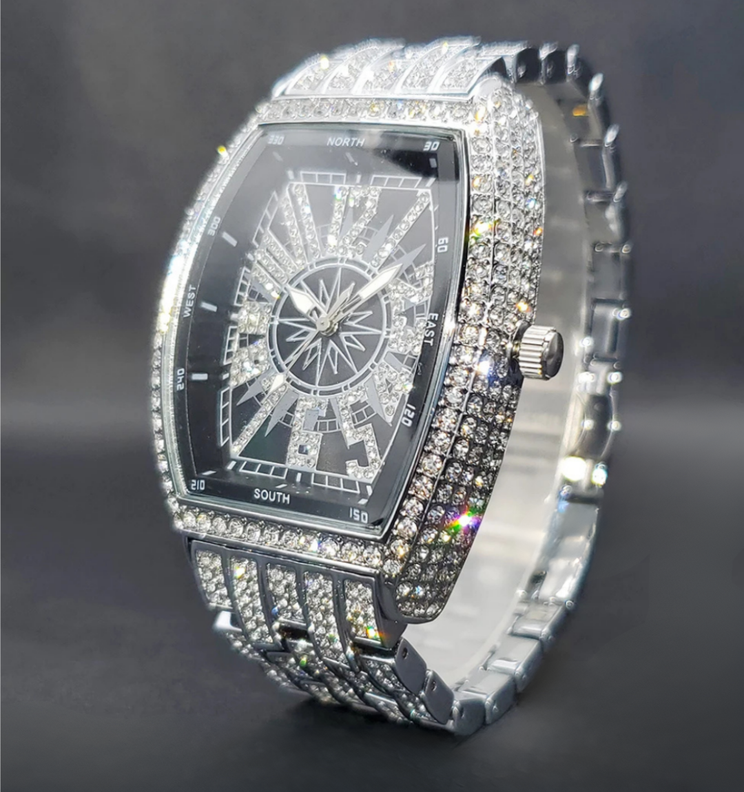 Noir Iced Out Watch