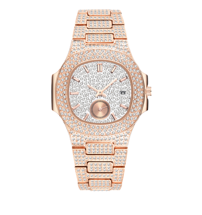 Citrine Iced Out Watch