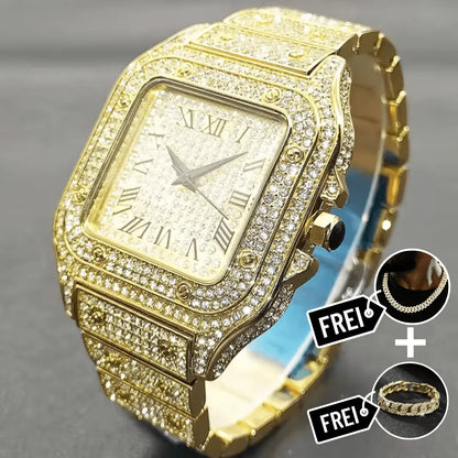 Cartice Iced Out Uhr - Cartice™LuxuryJewelryGoldSilverWatchBraceletNecklaceChainIced-outCubanMoissaniteTarnish-freeStainlessDurablePremiumShinePlatedStatementDiamondAffordable