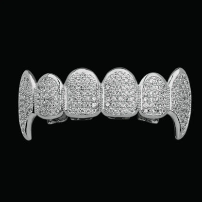 Micro Pave Fuchsia Iced Out Grillz - Cartice™LuxuryJewelryGoldSilverWatchBraceletNecklaceChainIced-outCubanMoissaniteTarnish-freeStainlessDurablePremiumShinePlatedStatementDiamondAffordable