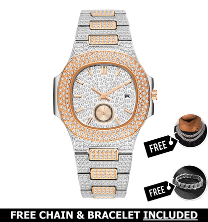 Citrine Iced Out Watch