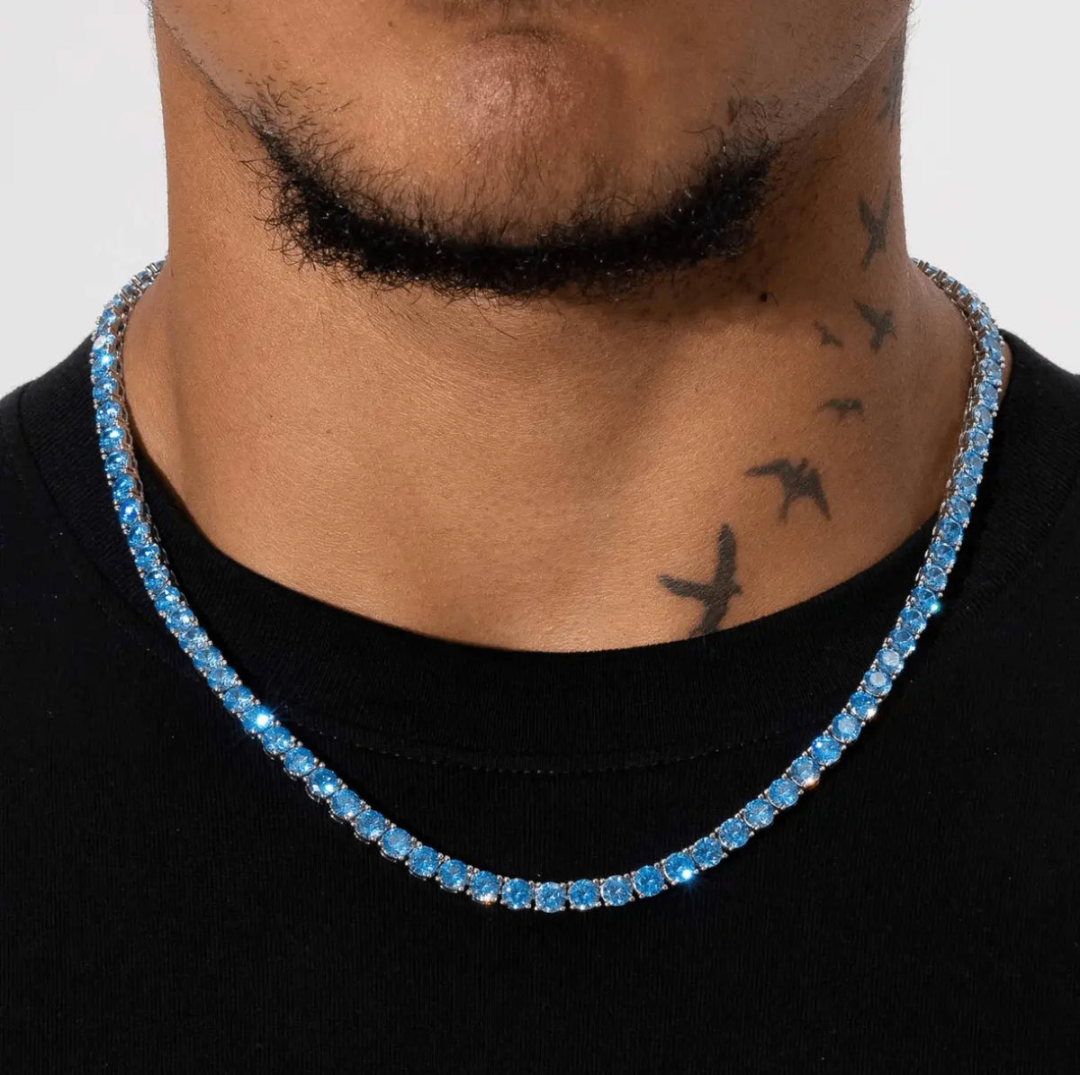 Blue String Chain 5MM TENNIS CHAIN - BLUE SAPPHIRE - Cartice™-jewelry