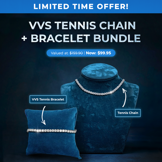 VVS Tennis Chain + Bracelet Bundle