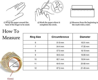 Tennis Cut Round Iced Out Ring - Cartice™LuxuryJewelryGoldSilverWatchBraceletNecklaceChainIced-outCubanMoissaniteTarnish-freeStainlessDurablePremiumShinePlatedStatementDiamondAffordable