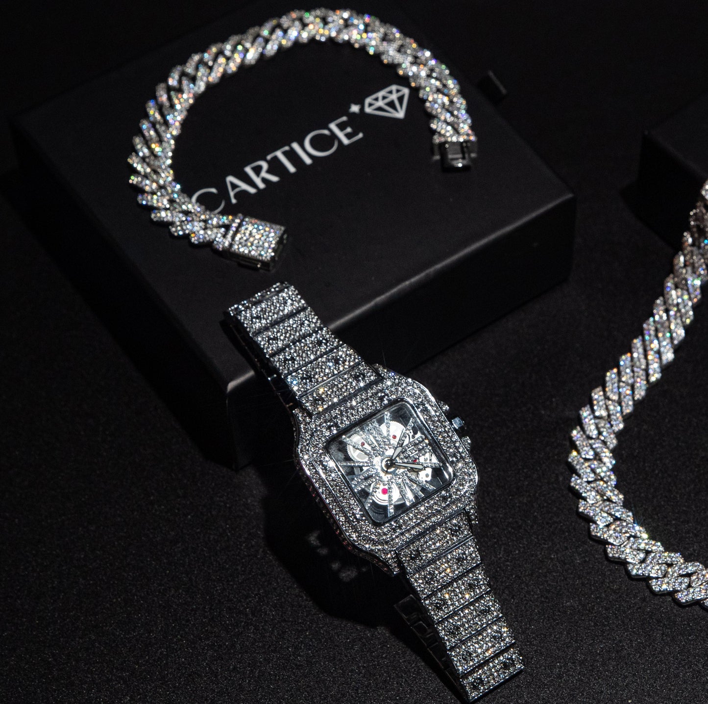 Skeleton VVS Iced Out Watch