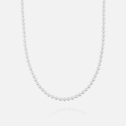 4mm Pearl Necklace - 925 Clasp - Cartice™LuxuryJewelryGoldSilverWatchBraceletNecklaceChainIced-outCubanMoissaniteTarnish-freeStainlessDurablePremiumShinePlatedStatementDiamondAffordable